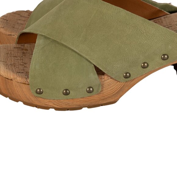 Kork-Ease Women's Tatum Leather 2-3/4" Heel Slide Sunflower Platform Sandals 10M - Picture 12 of 13